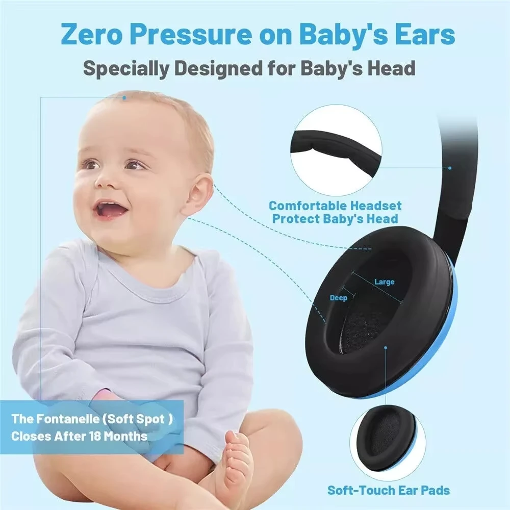 Orejera antiruido para niños, protección para los oídos de bebé, auriculares para dormir, tapones para los oídos para dormir - imagen 5