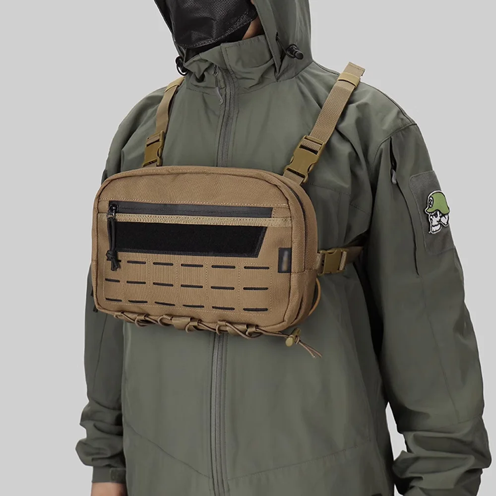 Paquete de pecho táctico MOLLE, bolsa de herramientas impermeable de nailon 915D, Kit de Recon multifunción - imagen 3