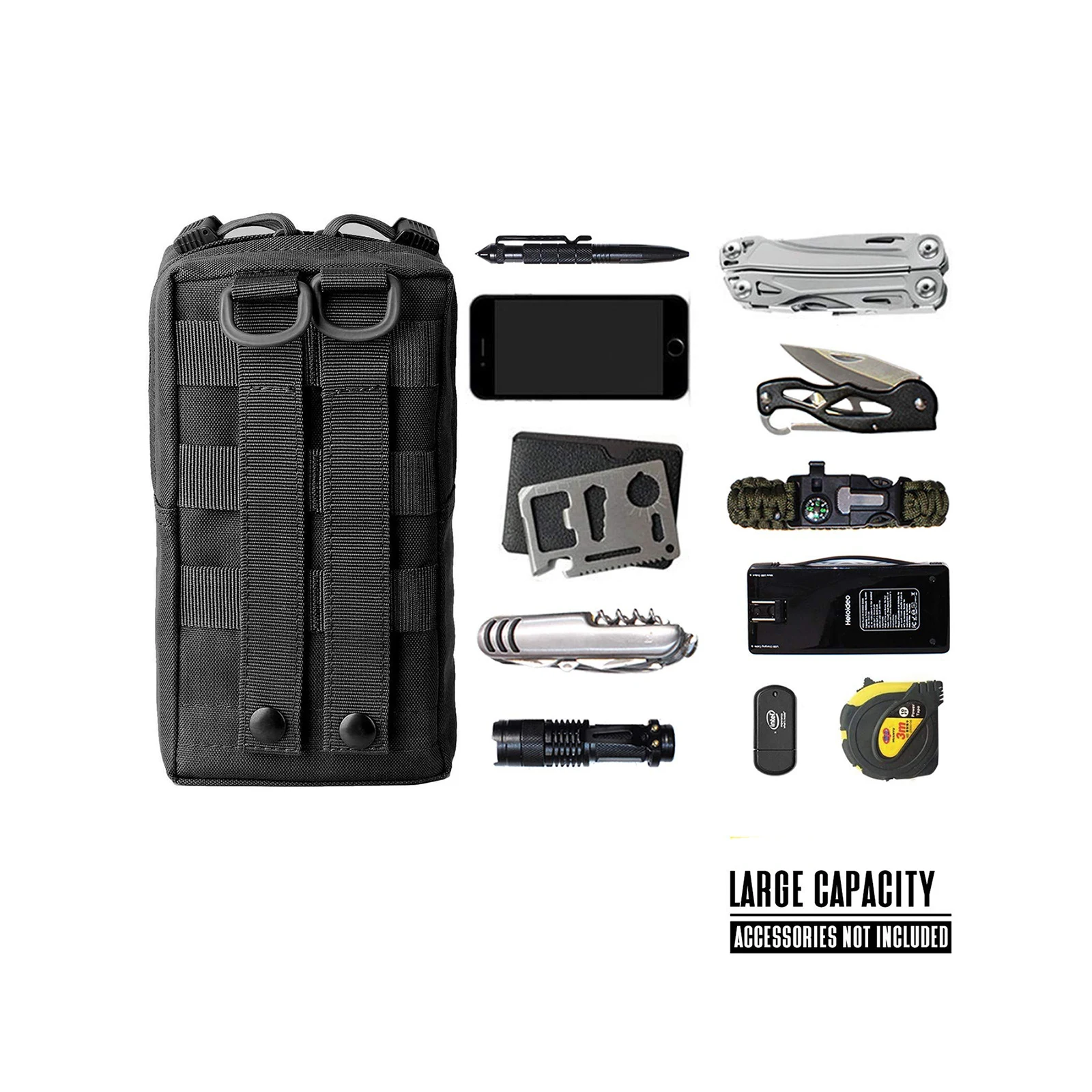 Bolsa Molle táctica EDC, bolsa compacta resistente al agua, artilugio de engranajes pequeños para mochila militar - imagen 5