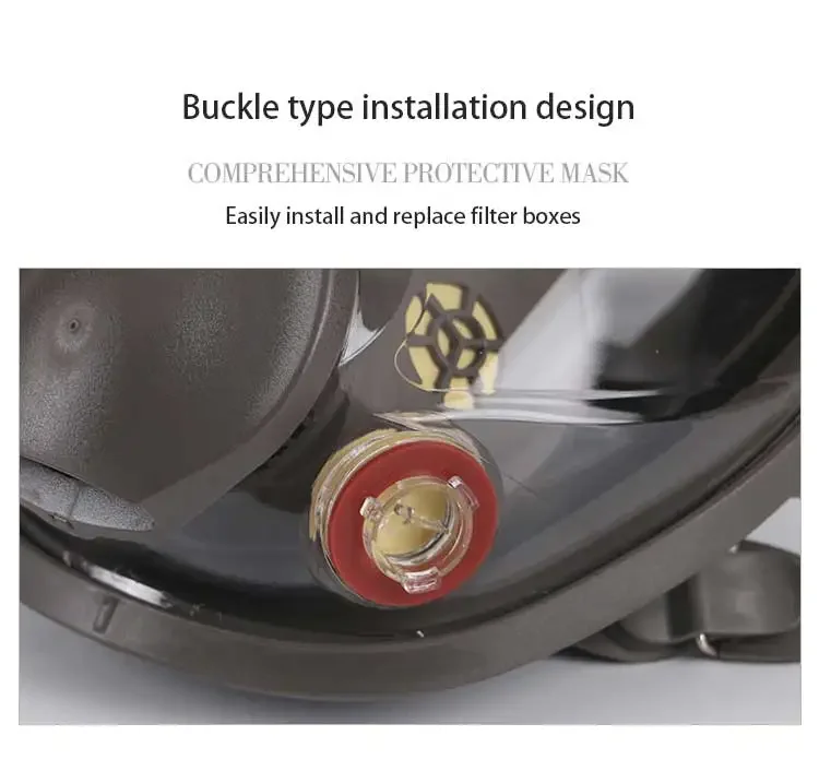 Mascarilla de Gas antiniebla para pintura Industrial, Respirador Protector de seguridad para trabajo, 6800 - imagen 5