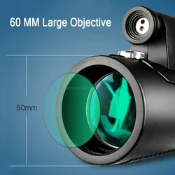 Telescopio monocular largo alcance caza camping con trípode y clip