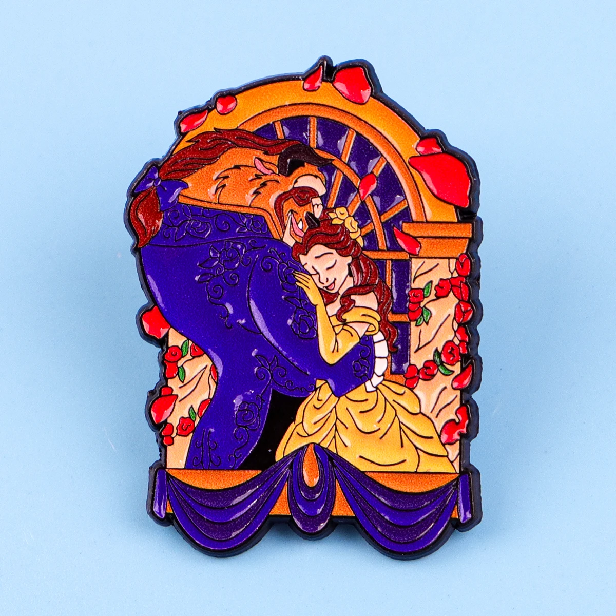 2 unids/set de alfileres esmaltados de monstruo de película, broche de princesa de dibujos animados, Pin de solapa de Metal, insignia, accesorios para mochila, joyería, regalos para parejas - imagen 3