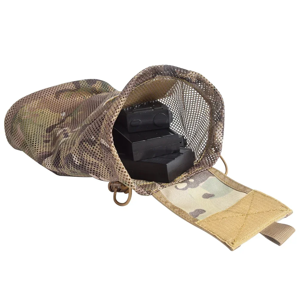 Bolsa táctica para deportes al aire libre, nueva bolsa enrollable de malla Mag, Mini bolsillo de red plegable para revistas, bolsas de caza EDC 500D - imagen 5