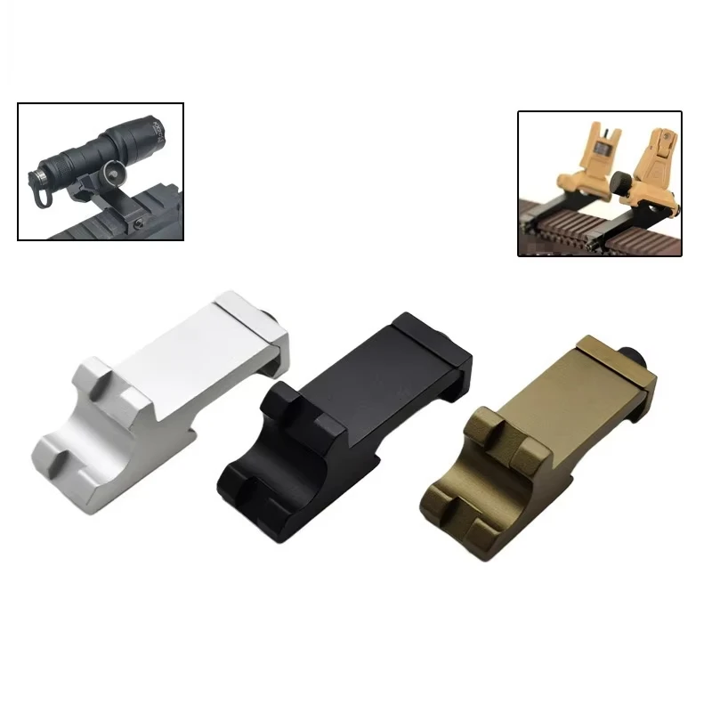 DIZETION-linterna de riel inclinado de 45 grados, adaptador de riel lateral de visión de máquina DD/PRO/KAC, aleación de aluminio de 20MM