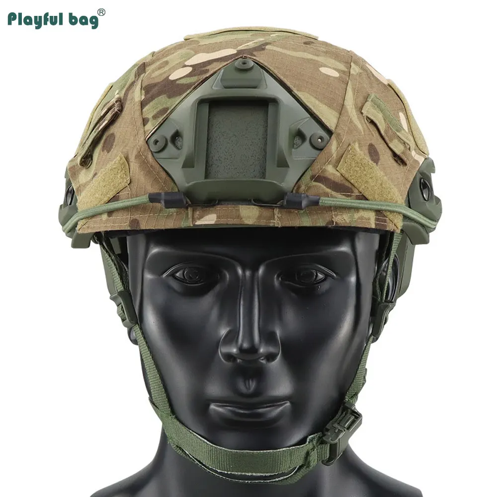 Casco táctico rápido, cubierta protectora de camuflaje, casco Airsoft de camuflaje, cubierta de tela desmontable NA87 - imagen 5