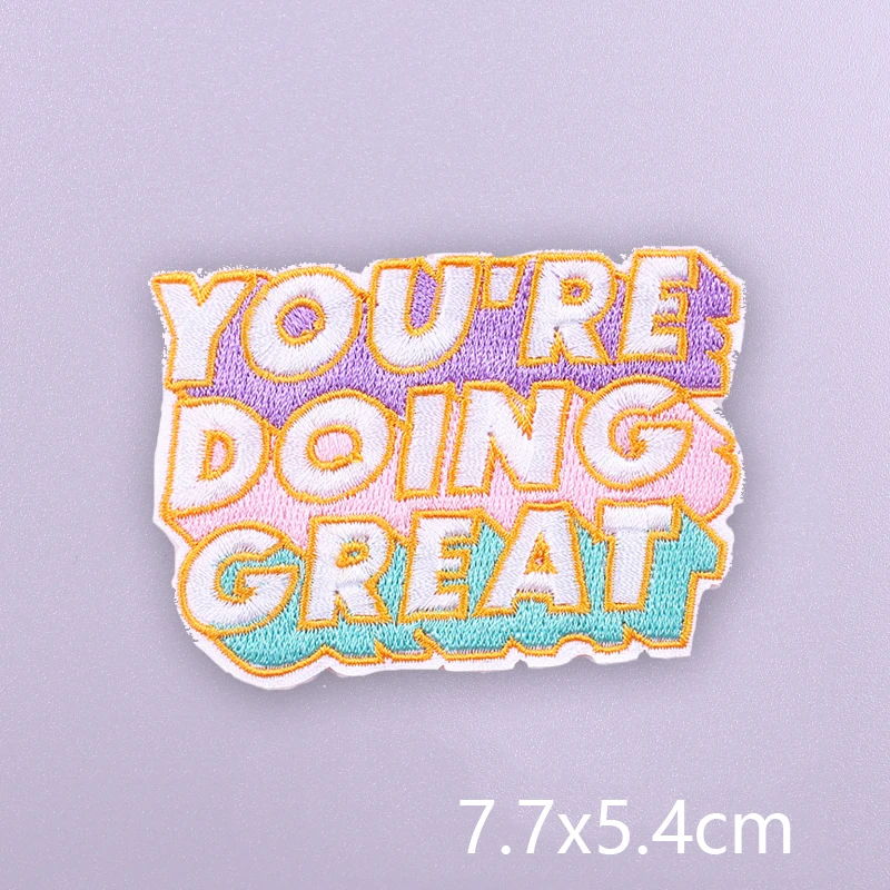Parche de letras, parches bordados para ropa, parches termoadhesivos para ropa, insignias a rayas, parche de animales para ropa, gancho - imagen 5