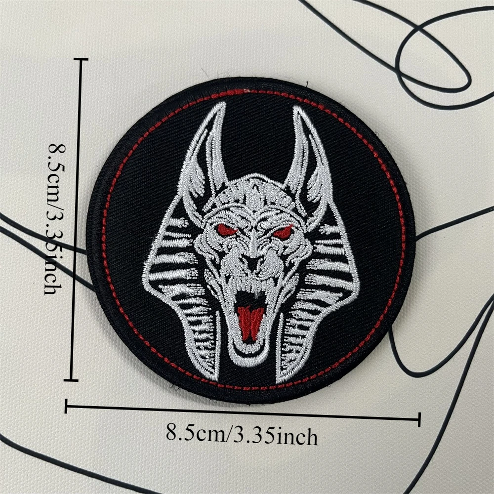 Chevron Anubis insignia de moral táctica bordado parches de gancho y bucle para ropa mochila del ejército militar accesorios pegatina - imagen 2