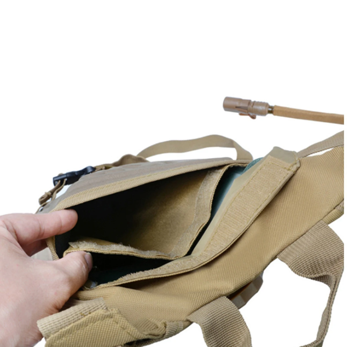 Botella de agua de camuflaje del ejército de fondo, bolsa táctica para senderismo, deportes al aire libre, correr, montar en bicicleta, bolsa de agua, mochila - imagen 3