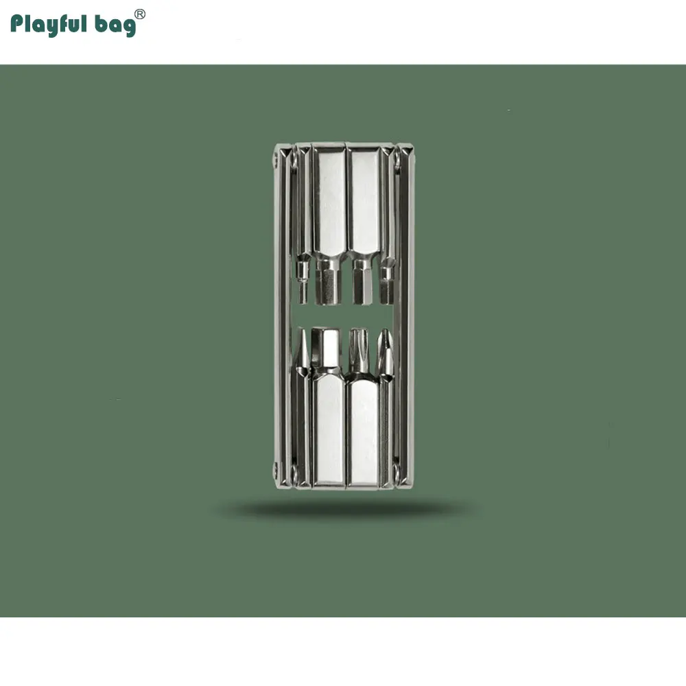 EDC-Herramienta de reparación portátil multifuncional para bicicleta, juego de puntas de tornillo, herramienta combinada plegable, destornillador de reparación de bicicletas de emergencia para exteriores NA73 - imagen 3