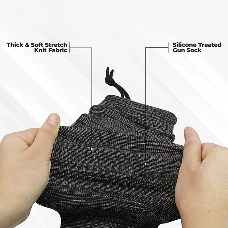 Funda de pistola táctica a prueba de polvo para caza al aire libre, bolsa de almacenamiento de pistola de punto a prueba de polvo, calcetines de moño corto a prueba de humedad - imagen 4