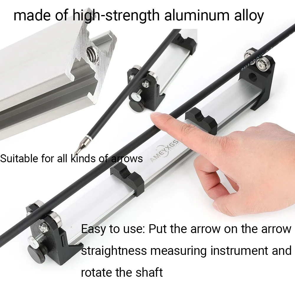 Probador de columna vertebral de eje de flecha de tiro con arco, amoladora de rectitud, herramienta multifuncional plegable, aleación de aluminio para tiro de caza con arco - imagen 4