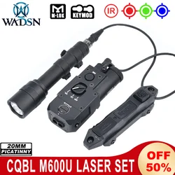 WADSN Linterna táctica IR con láser rojo CQBL Airsoft