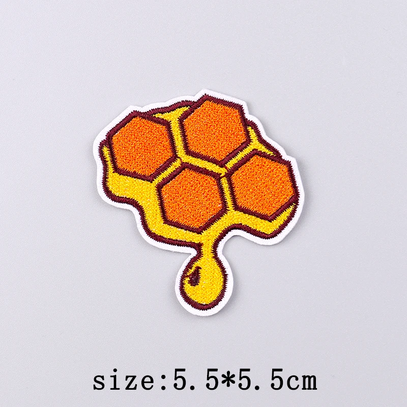 Parche de abeja termoadhesivo para ropa, parches bordados para planchar, pegatinas de animales de dibujos animados, decoración - imagen 5