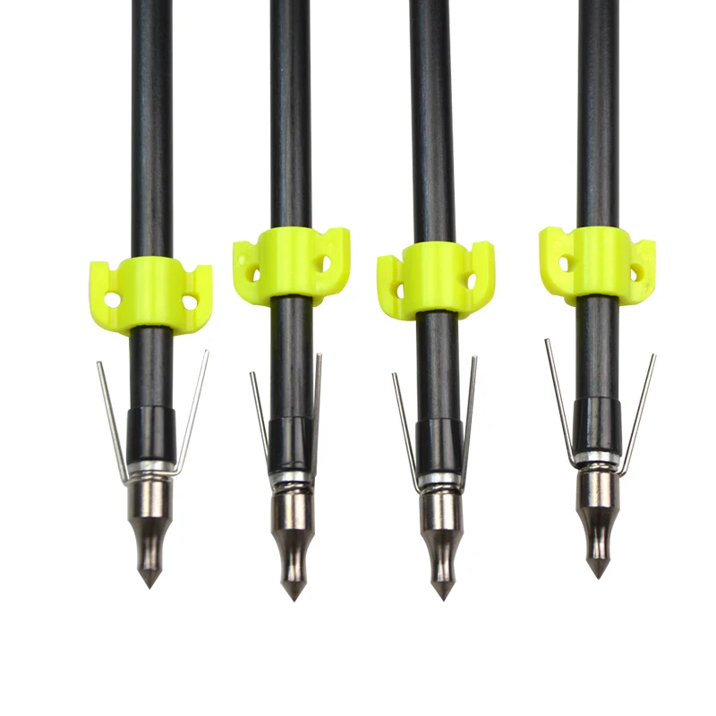 6/12 Uds flechas de pesca 31,5 ''eje de fibra de vidrio ID6mm OD8mm diapositivas de seguridad para tiro con arco caza al aire libre tiro peces pesca con arco - imagen 4