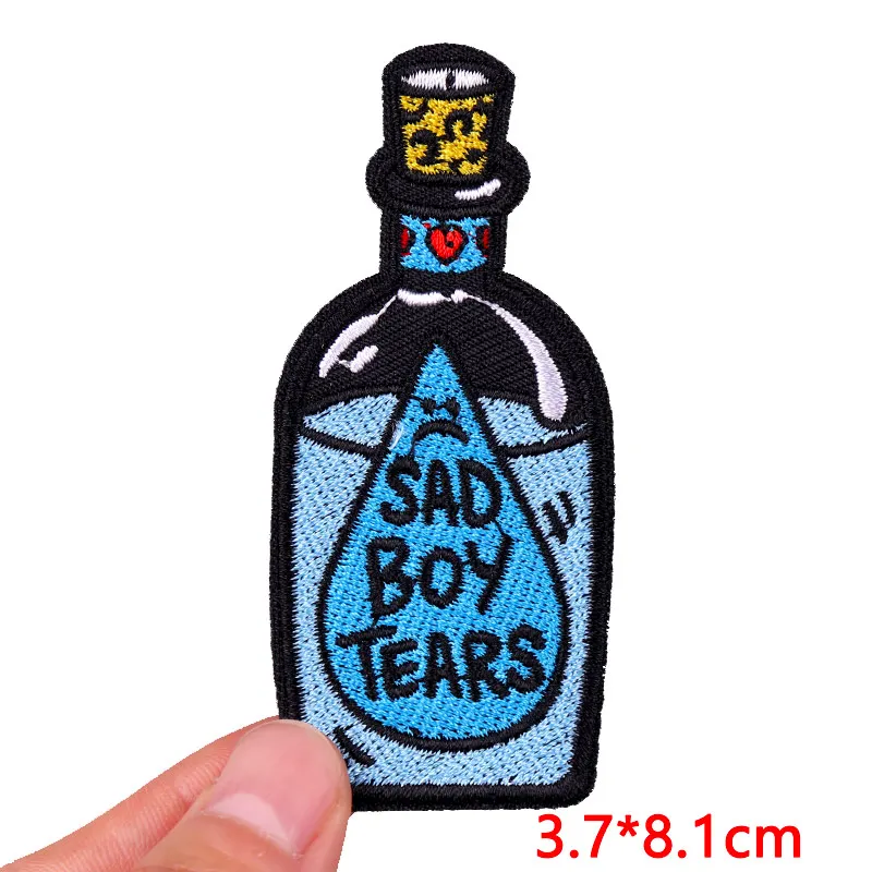 Parche Punk/cráneo, parches bordados DIY para ropa, chaqueta, pantalones vaqueros, parche para botella DIY, parches para planchar ropa, pegatinas para planchar - imagen 4