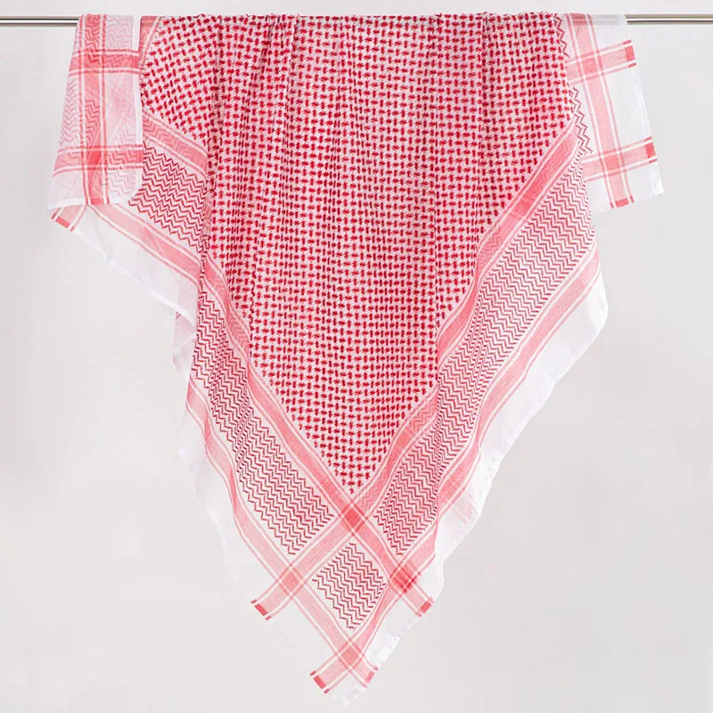 Bufanda musulmana Shemagh, accesorios islámicos tradicionales, pañuelo para la cabeza, envoltura para el cuello, pañuelo para la cabeza a prueba de viento, bufanda árabe Keffiyeh Shemagh - imagen 2