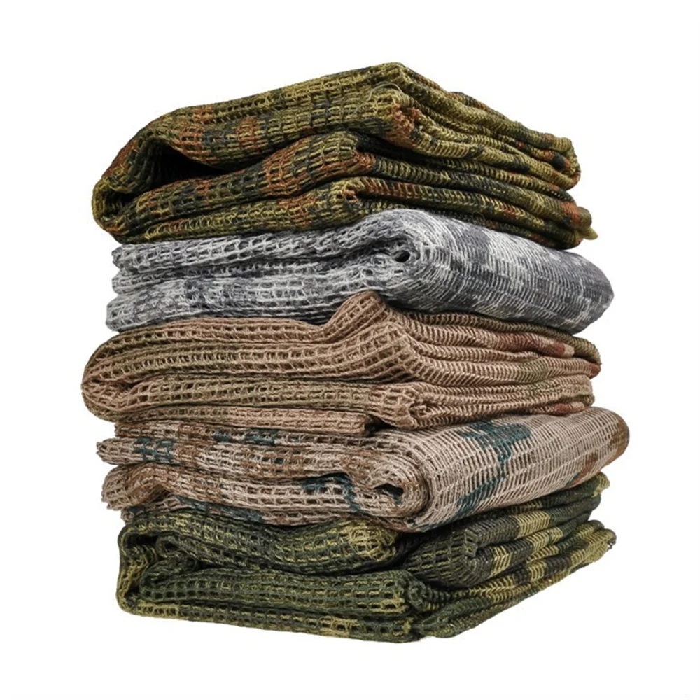 Bufanda de red grande Rectangular para exteriores, bufanda táctica antimosquitos, babero, bufandas cuadradas para hombres y mujeres - imagen 2