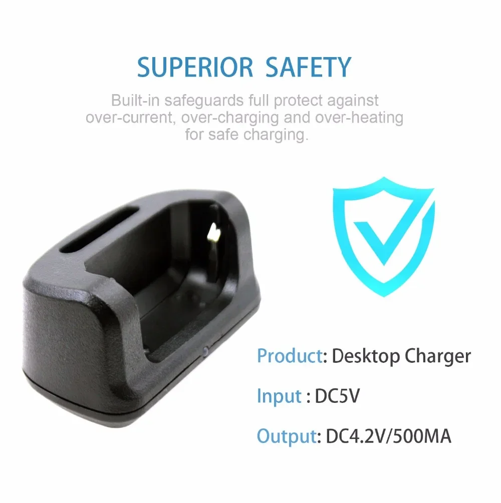 Base de carga para mini radios bidireccionales WLN KD-C1/C2/C1Plus – Cargador de escritorio - imagen 3