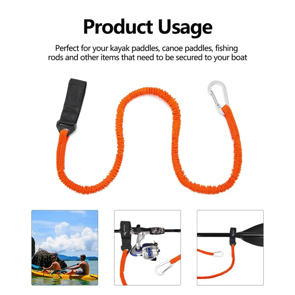 Correa de remo para Kayak, resistente al desgaste, canoa para Kayak, paleta de Kayak estirable, correa para tienda de campaña, soporte de paleta ajustable, cordón de herramienta - imagen 3