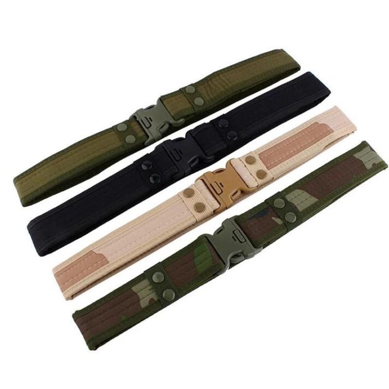 Cinturón táctico de camuflaje al aire libre, cinturón militar de tela Oxford, cinturón de montañismo, hebilla de plástico ancha, cinturón de cintura militar, cinturón de trabajo - imagen 2