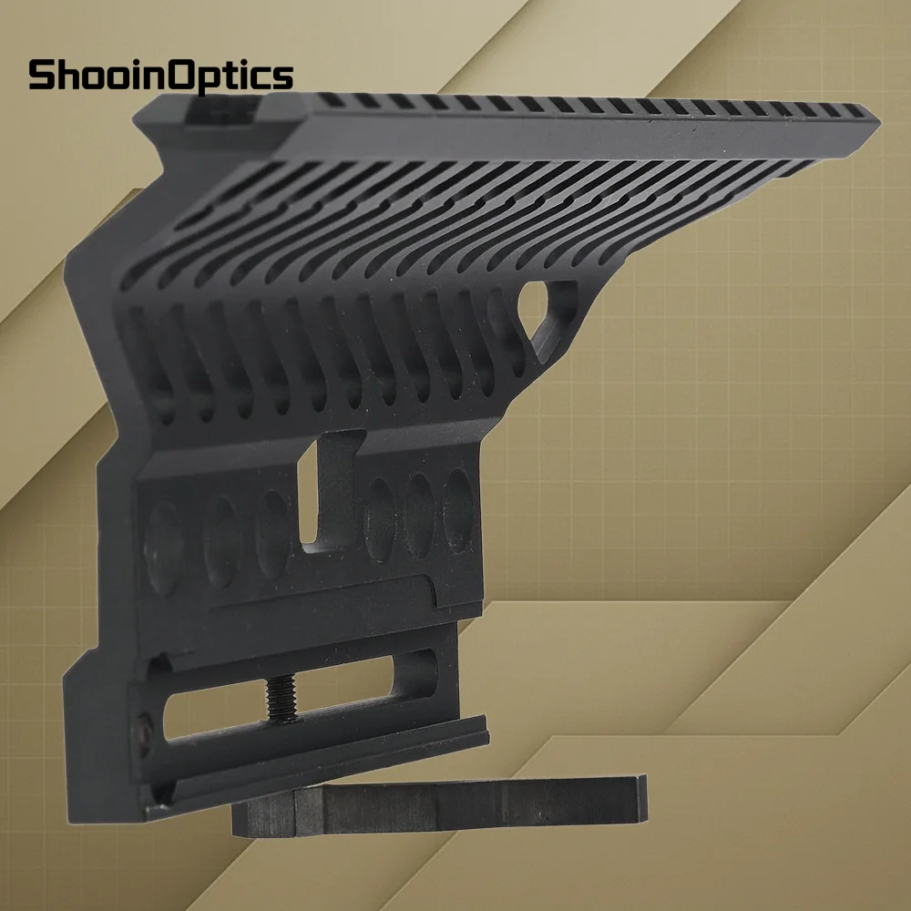 Base de riel Picatinny de montaje lateral de 20mm para mira telescópica, accesorio táctico de caza de aluminio de precisión - imagen 3