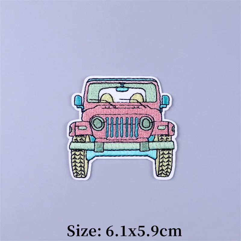 Parches bordados con paisaje de olas de mar al aire libre para ropa, parche Fusible para planchar, apliques de rayas termoadhesivas DIY en mochilas - imagen 4