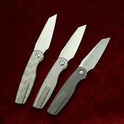 LEMIFSHE Cortex XL – Cuchillo táctico plegable flipper titanio 154CM