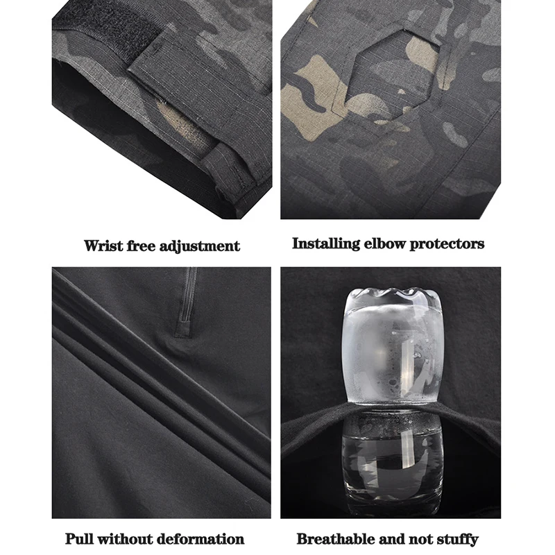 Trajes de uniforme táctico Milit, traje de camuflaje para exteriores, camisas de caza, pantalones, entrenamiento de peces, conjuntos de ropa de Paintball Airsoft - imagen 5