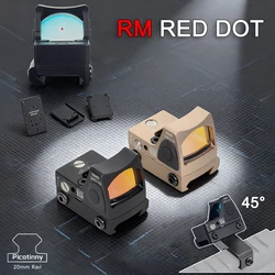 Mira réflex punto rojo táctica ajustable con soporte lateral 45 grados