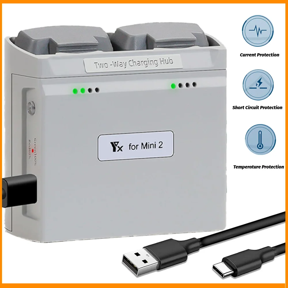 Hub de carga para DJI Mini 4K/Mini 2SE/Mini 2/Mini SE administrador de baterías bidireccionales que carga rápidamente accesorios para drones Power Bank - imagen 2