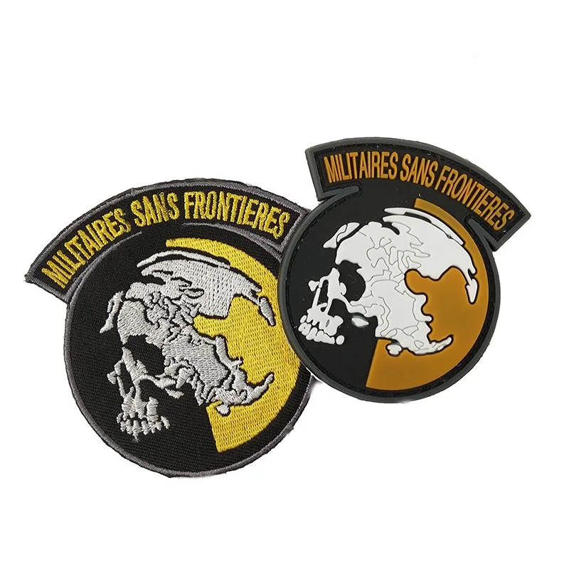 Parche de Metal bordado con gancho y bucle, insignia de moral paralela, parches de brazalete, pegatinas de mochila militar táctica de PVC MGS - imagen 4