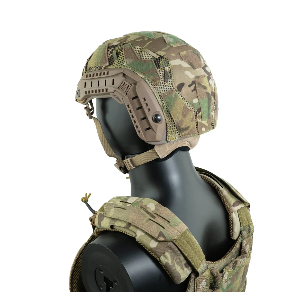 Casco táctico rápido, tela para casco de camuflaje, equipo para exteriores, cubierta para casco de tela elástica de camuflaje - imagen 4
