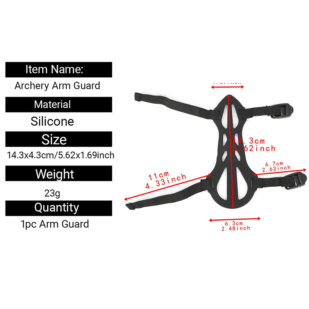 Protector de brazo de tiro con arco para principiantes, Protector de antebrazo de silicona suave, cómodo, evita la tensión del brazo, duradero para caza con arco y flecha - imagen 3