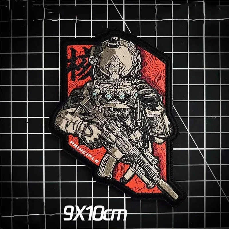 Parche velcro casco combate con insignia moral bordado táctico - imagen 2