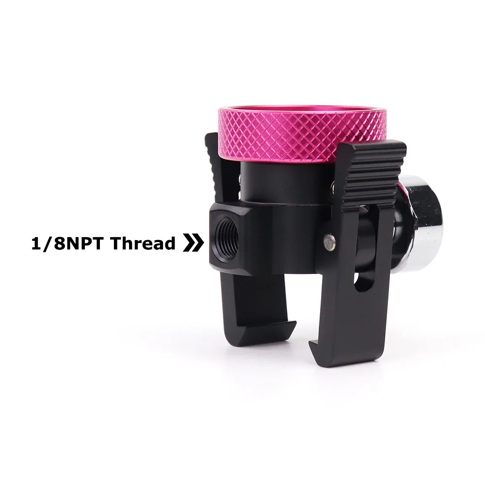 Adaptador de recarga de cilindro de CO2 de conexión rápida SODA Pink, adaptador de encendido/apagado con purga, calibre, enchufe rápido y DIN477 - imagen 4