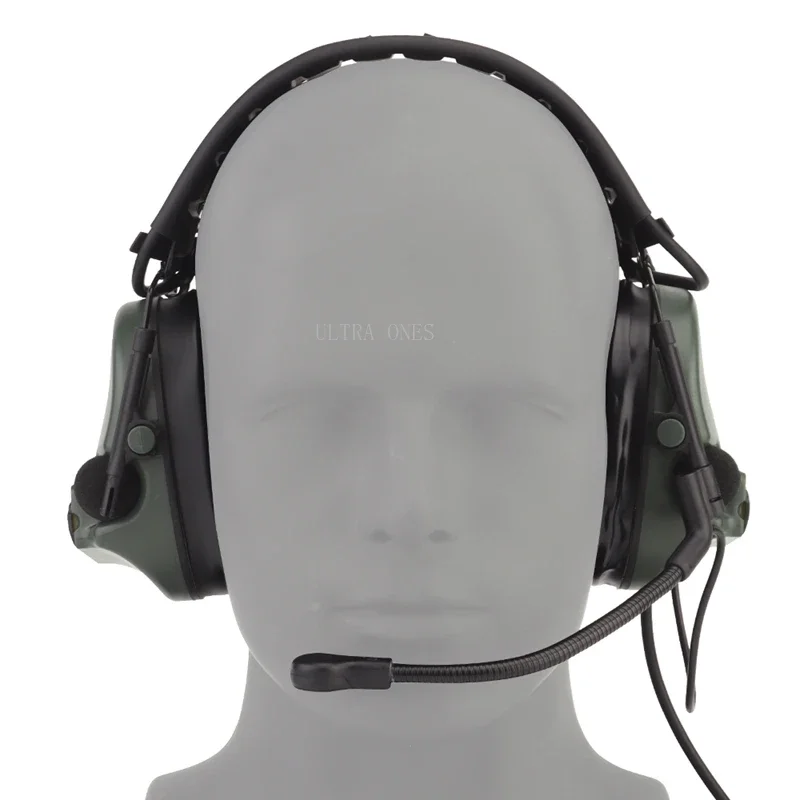 Auriculares tácticos Airsoft Wargame, auriculares con reducción de ruido para caza al aire libre, deportes de combate, plegables - imagen 4
