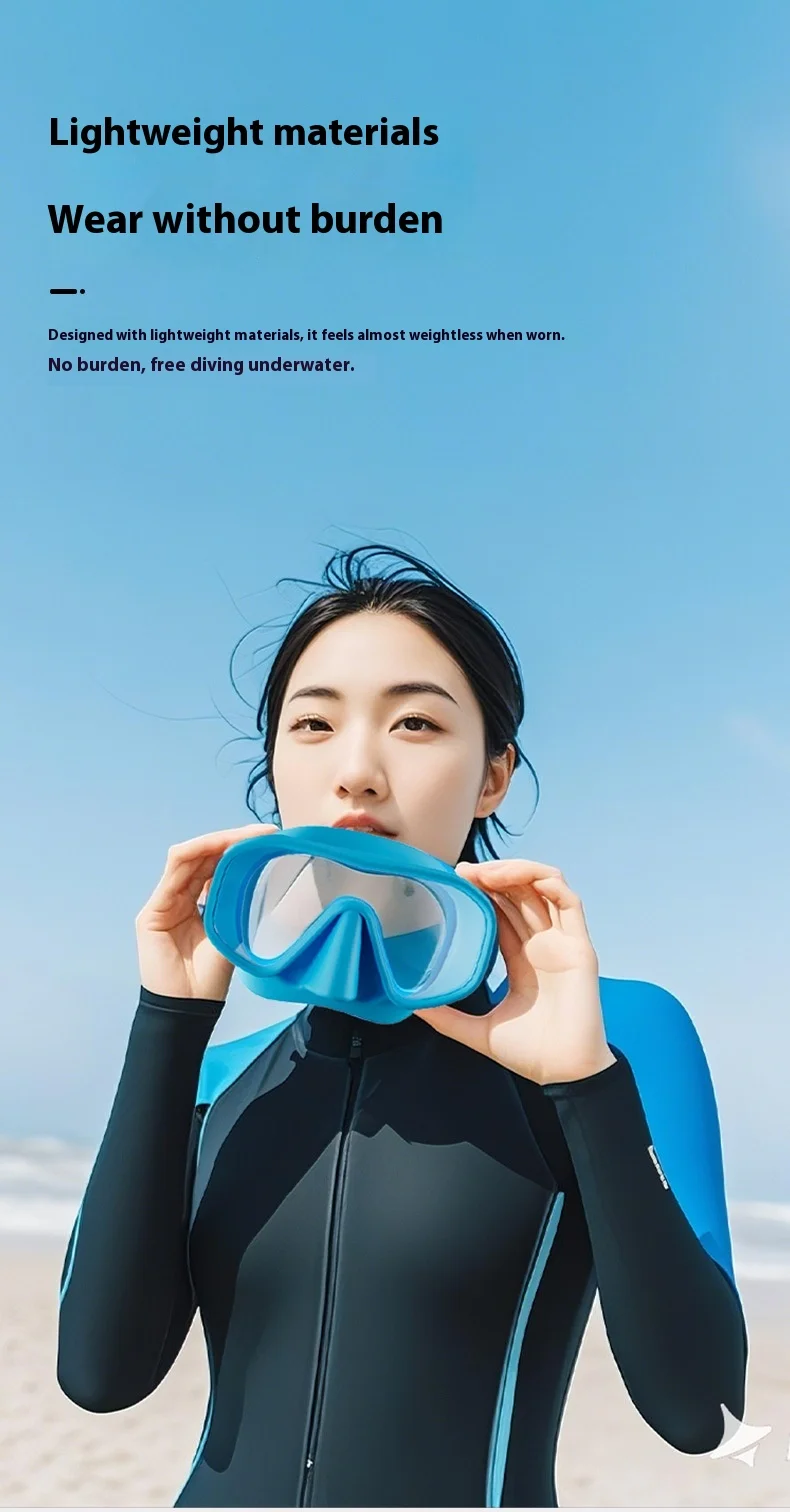 Juego de máscara de buceo profesional para adultos, espejo de buceo, juego de tubos de respiración, gafas de silicona suave, gafas de natación, Kit de snorkel de entrenamiento - imagen 4