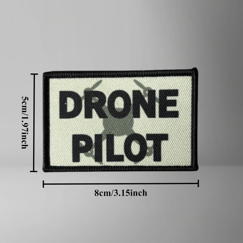 Parche de piloto de Dron, insignia de moral táctica, brazalete con estampado, parches militares con gancho y bucle, pegatinas para mochila en ropa - imagen 2