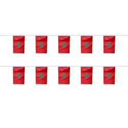 Banderines SKY FLAG Marruecos, 14x21cm, 20 unids/lote, banderas de cuerda de Marruecos, banderín, pancarta, fiesta, vacaciones para decoración