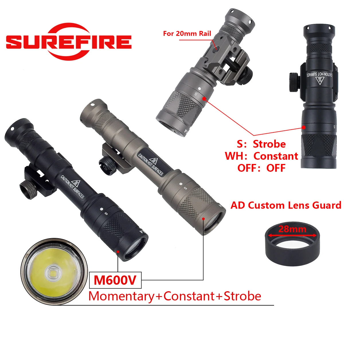 SureFire M300V M600V Linterna Táctica con Luz Estroboscópica - imagen 2