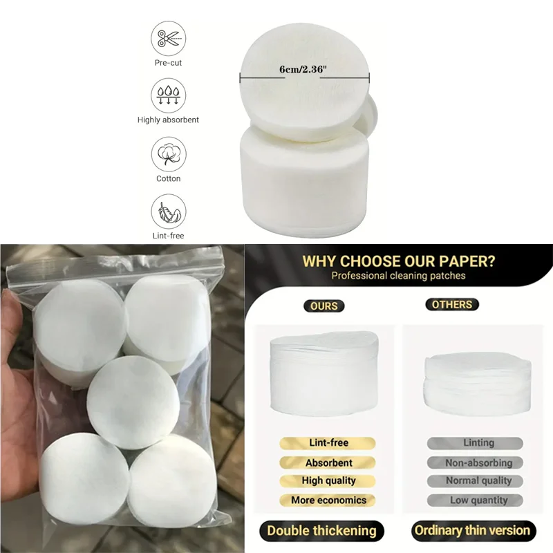 600 parches de limpieza gruesos, almohadillas de limpieza de 6 cm/2,36 pulgadas de diámetro para mantenimiento de armas de fuego Multi Cal (.22/.380/.308/.357/.45)