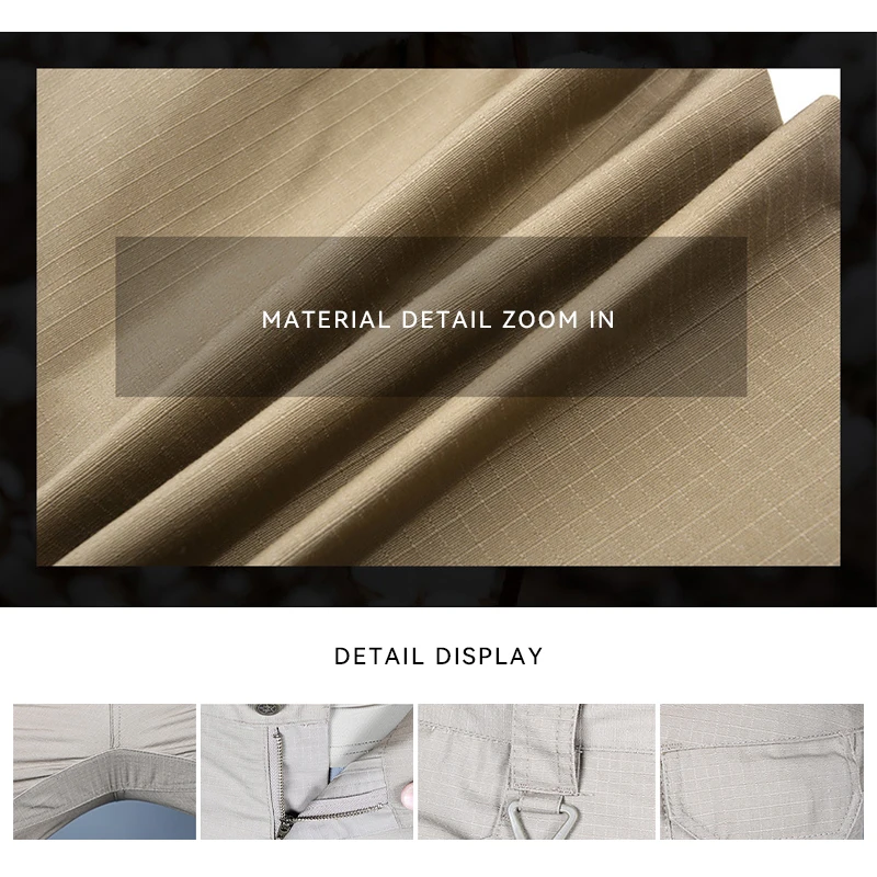 Nuevos pantalones tácticos informales para hombre, pantalones Cargo con múltiples bolsillos, pantalones estilo Safari, ropa de calle impermeable para hombre, senderismo de talla grande S-6XL - imagen 5