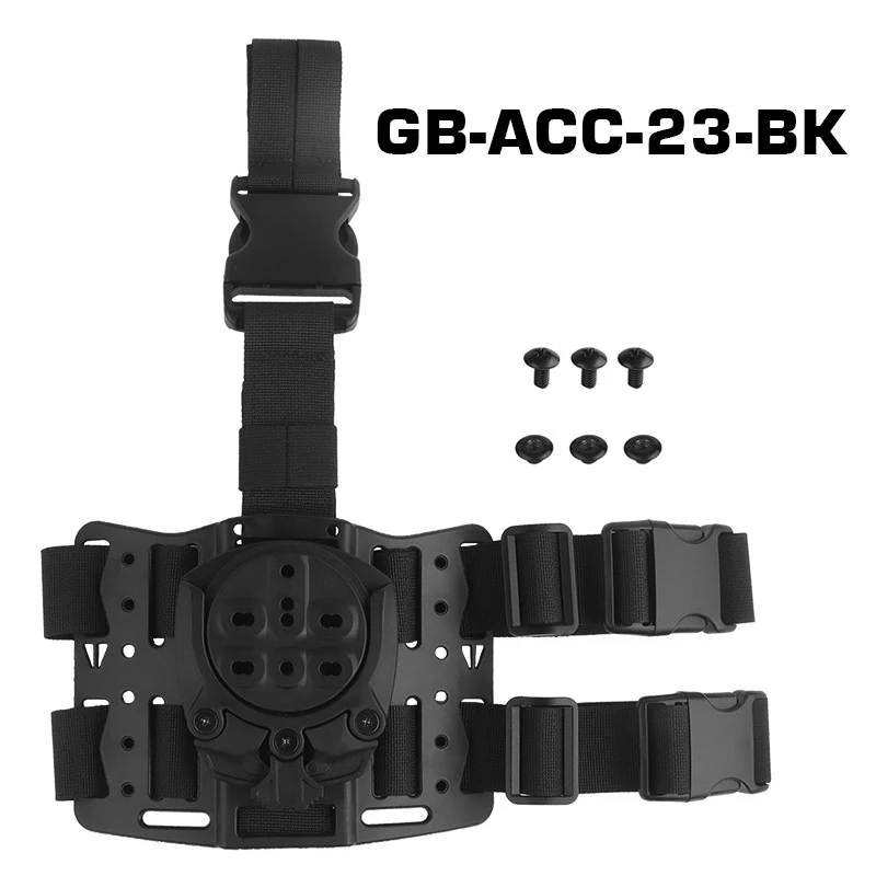 Plataforma táctica de pierna caída, correa para pierna de 360 grados, funda para pistola de caza, funda para muslo, adaptador Modular para Glock 17/19 M9 PX4 - imagen 5