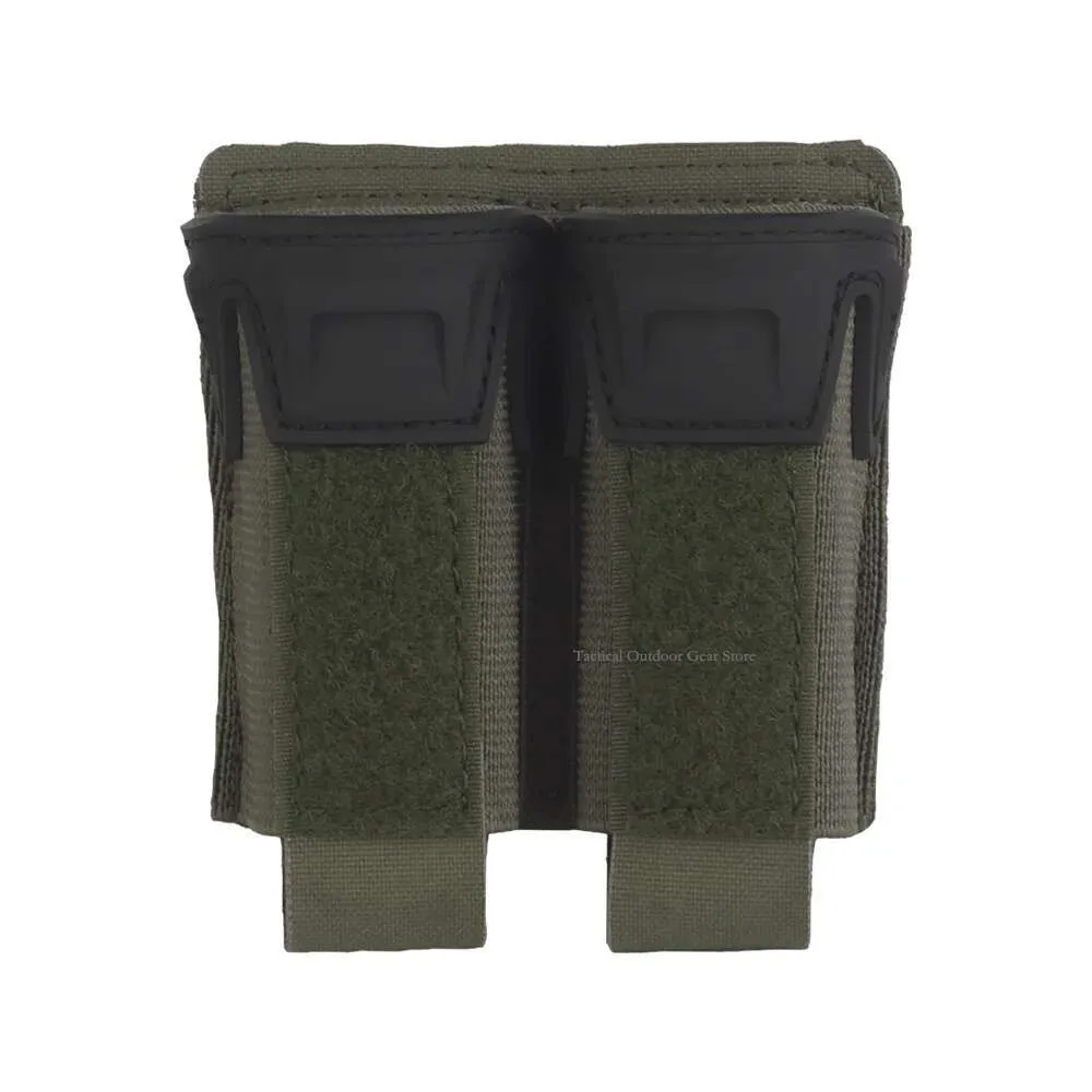 Bolsa doble Mag de 9MM, pinzas, bolsa para revista de pistola, estilo Agilit MOLLE, chaleco de caza Airsoft de liberación rápida, equipo de cinturón táctico - imagen 5