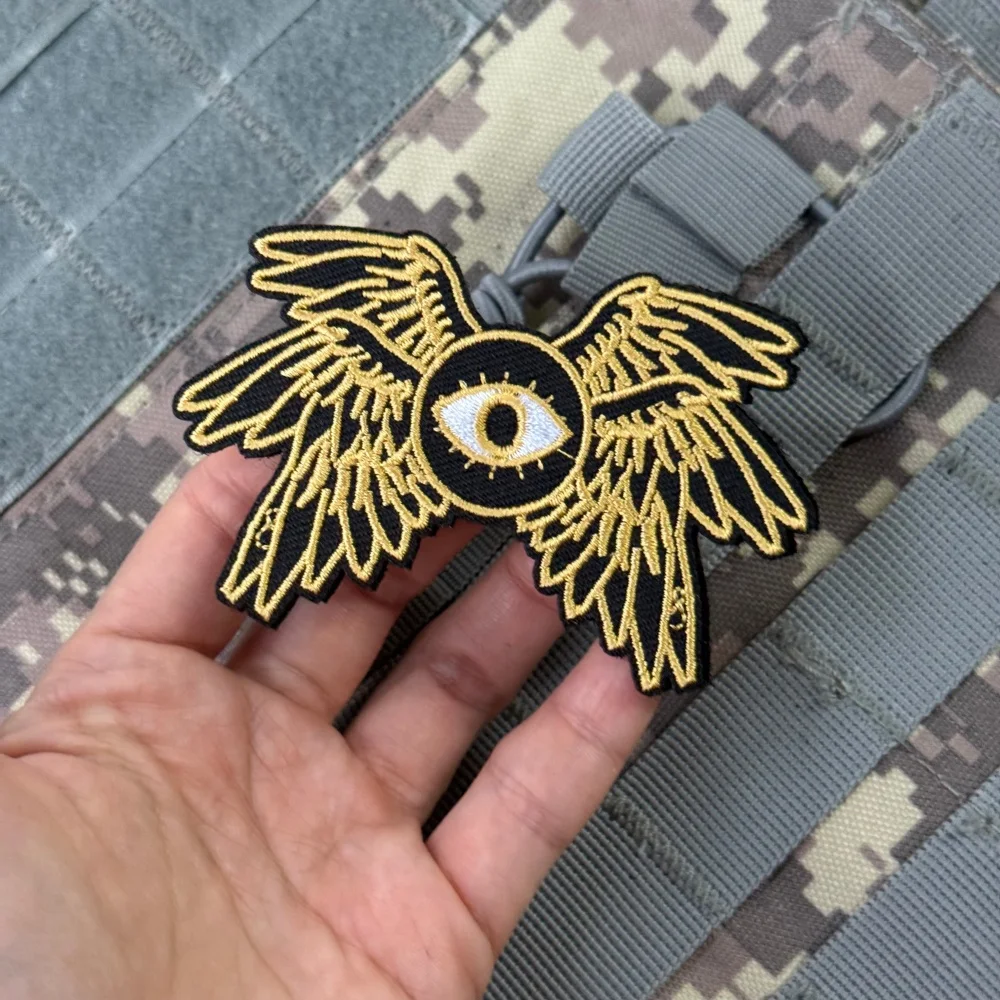 Parches tácticos de moral de Ángel cristiano para ropa, parche bordado de gancho y bucle "Seraph", pegatina de mochila personalizada militar - imagen 2