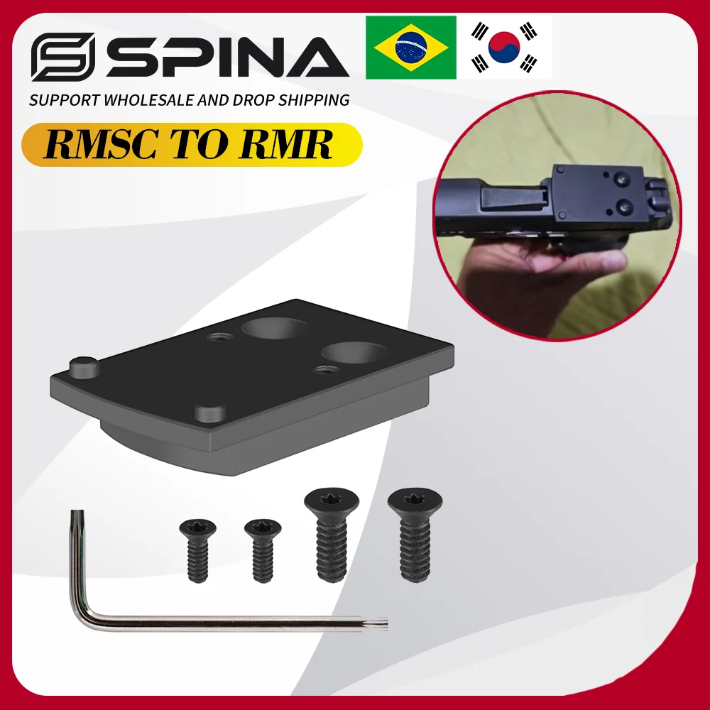 Placa adaptadora de punto rojo SPINA OPTICS RMSC a HS407C/507C para Glock 48 MOS/43X y P365X/XL - Montaje de aluminio de perfil bajo - imagen 2