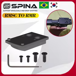 Placa adaptadora de punto rojo SPINA OPTICS RMSC a HS407C/507C para Glock 48 MOS/43X y P365X/XL - Montaje de aluminio de perfil bajo