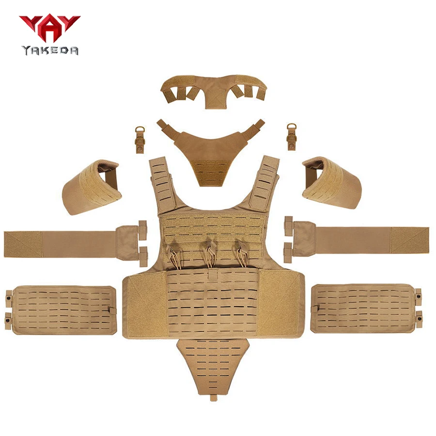 Bolsa de equipo triple oculta en la parte delantera, chaleco de caza, chaleco Molle cortado con láser, ligero y ajustable - imagen 5