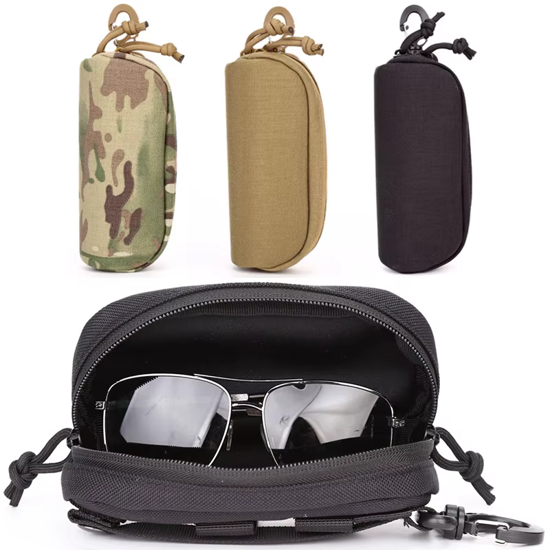 Estuche para gafas MOLLE de nailon 1000D, estuche protector para gafas de caza a prueba de golpes, estuche portátil para gafas de sol al aire libre - imagen 5