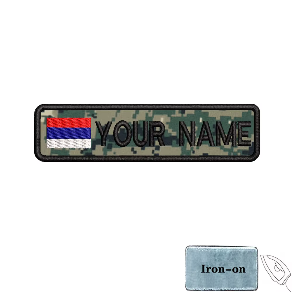 Parche bandera personalizado con nombre y insignia de rayas camuflaje - imagen 4